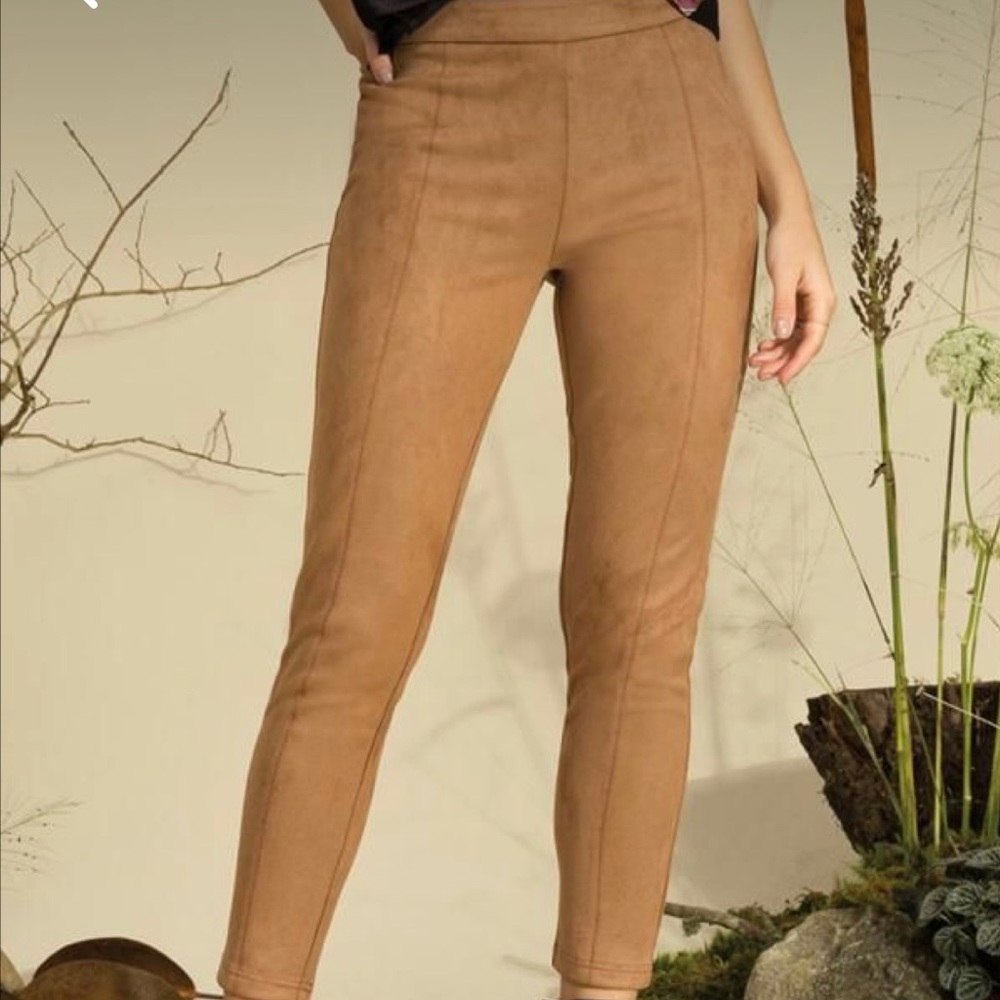 Light tan suede pants
